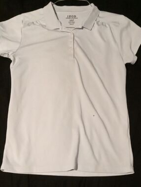 Izod White Short Sleeve Polo Shirt